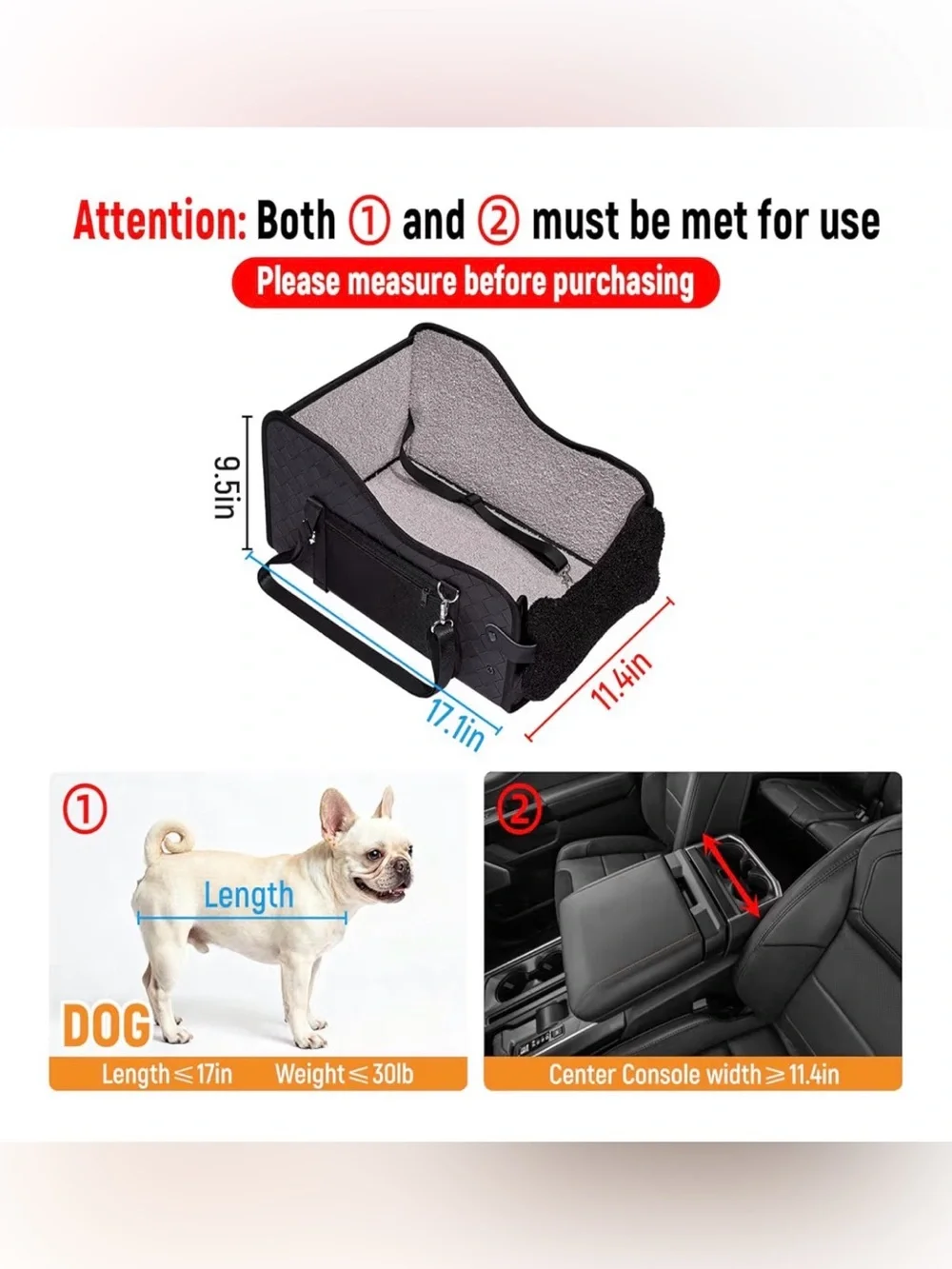 TKYZ Center Console Dog Car Seat For Small Dogs
